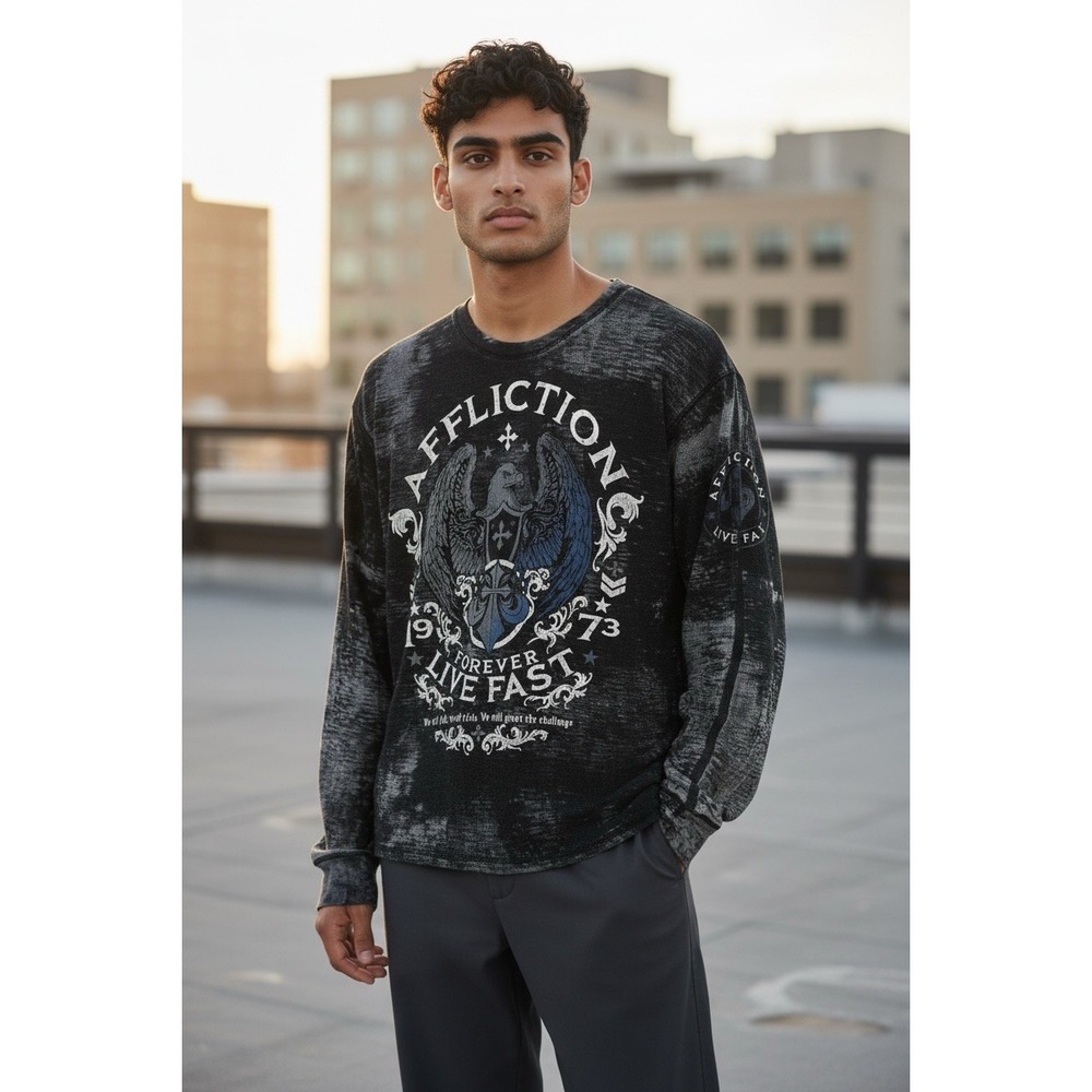 AFFLICTION streetwear vintage Long sleeve MENS‎ size XXL
